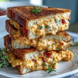 Creamy pimento cheese finger sandwiches with sharp cheddar and pimentos, perfect for Derby parties or Southern gatherings.