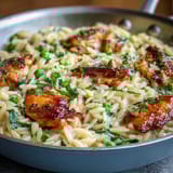 One-Pot Lemon Orzo Chicken Peas