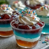 Rainbow Jello Cups for Kids