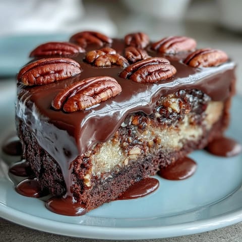 Decadent chocolate pecan tart featuring rich filling, buttery pastry, and toasted pecans, ideal for Southern dessert tables or holiday gatherings.