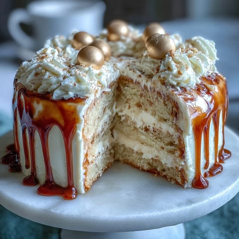 Elegant graduation cake with white chocolate drip and gold balloon decorations, a perfect centerpiece for milestone celebrations.