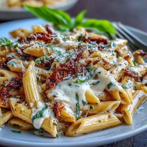 Marry Me Pasta dish twirls with rich, creamy sun-dried tomato sauce, ready to impress.