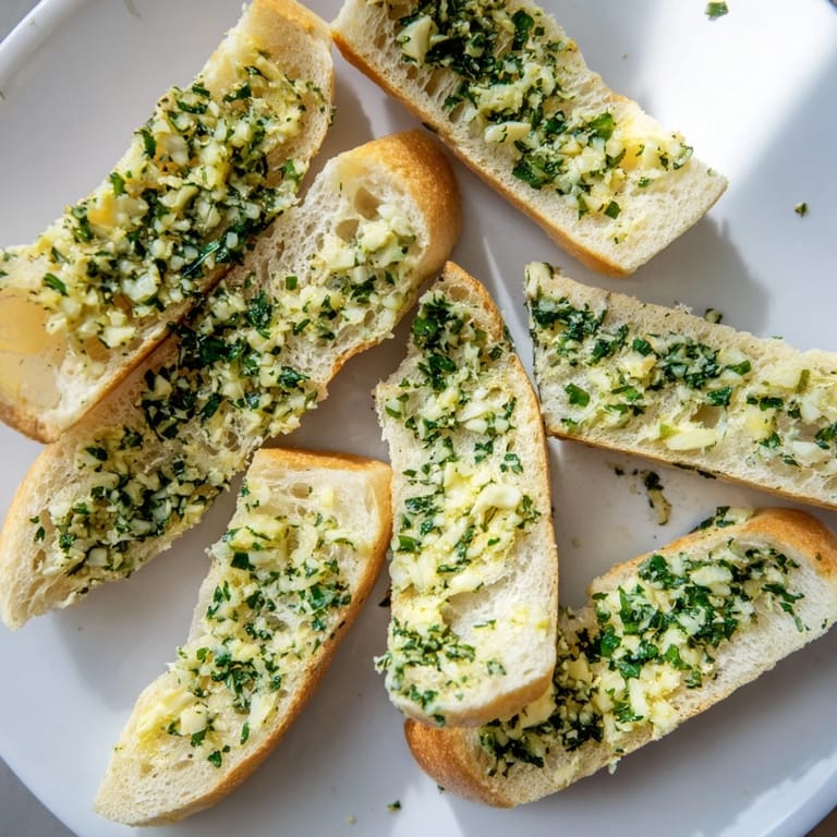 Buttery Garlic Bread prepared with minced garlic and herbs, baked to golden perfection.