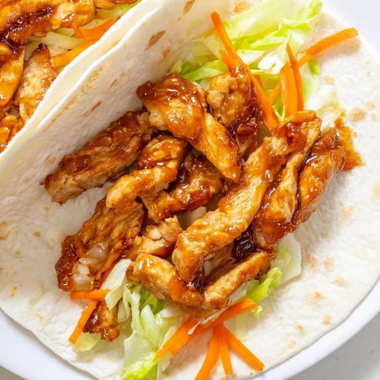 Golden glazed chicken strips inside a Honey Sriracha Chicken Wrap served with lager.