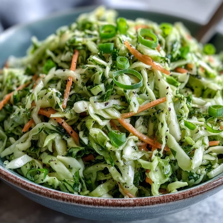 Deliciously crunchy Green Cabbage and Apple Slaw, showcasing fresh produce and zesty dressing.