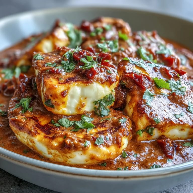 A spoon lifts creamy halloumi curry from a bowl served with fluffy basmati rice and naan.