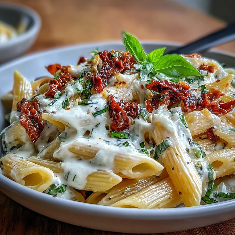 Creamy Marry Me Pasta boasts vibrant sun-dried tomatoes and a velvety sauce, perfect for sharing.